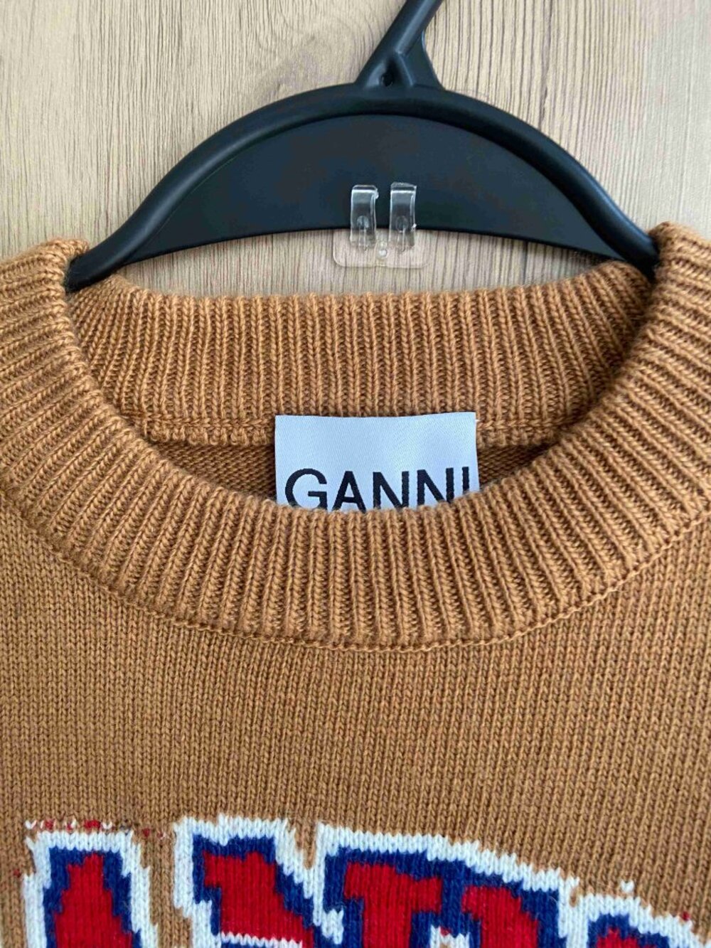 Ganni Brown Logo Cherry Print Pullover Sweater - Picture 2 of 6